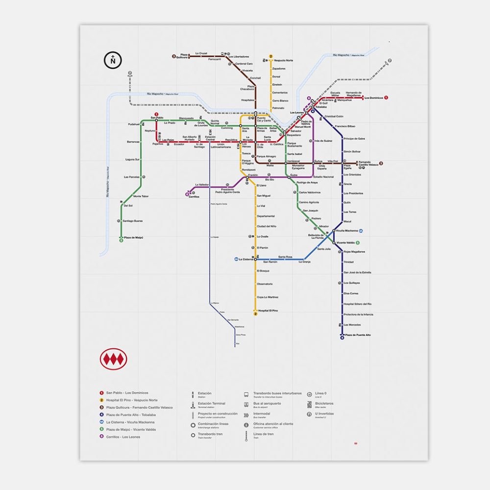 Mapa Metro de Santiago de Chile